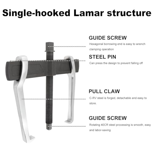 ChgImposs 14 Inch 2-Jaw Gear Puller, Adjustable CR-V Bearing Puller Gears, Removal Tool for External Internal Pulling, Puller Tool Separate Lifting Device - size: 14 INCH