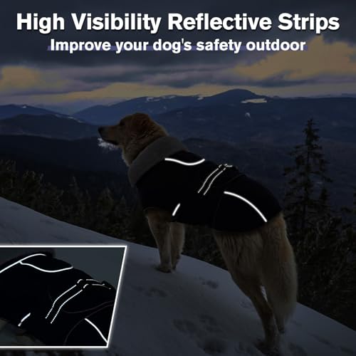 Lelepet Dog Jackets for Small Dogs Waterproof Dog Coat with Adjustable Fit - color: Navy Blue, size: S