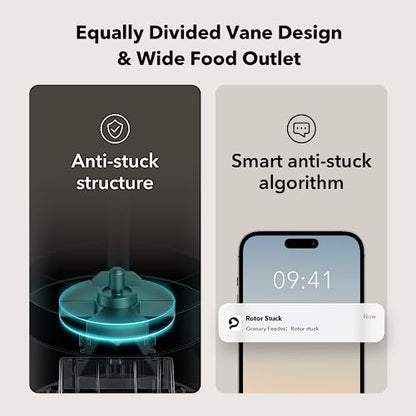 PETLIBRO Automatic Cat Feeder, 5G WiFi Automatic Dog Food Dispenser with Freshness Preservation, 5L Timed Pet Feeder with Low Food Sensor, Up to 10 Meals Per Day, Granary Black - color: Black, size: 5L-with WiFi