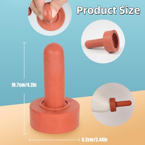 HEEPDD 5Pcs Farm Animal Feeding Bottle Nipple,4.2in Length Rubber Snap On