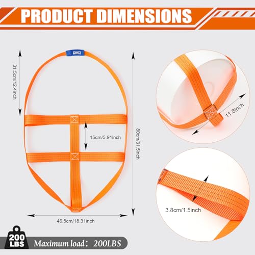 1 Pcs Bucket Sling with Bands for 5 Gallon Bucket Strap Harness Webbing Sling Lifting, 200lbs Capacity