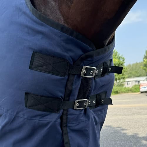 Horse Care Blanket, Turnout Blanket for Horses with Detachable Neck Cover, 1200 D 220g Filling Thicken Medium Weight Horses Rug, Waterproof Blanket for Horse (US 81 in(EU 155cm)) - size: US 81 in(EU 155cm)