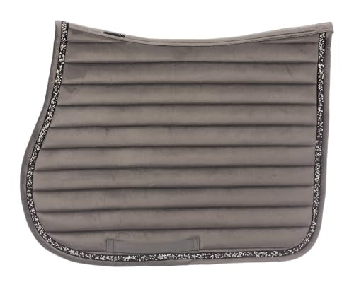 Equinavia Arendal Matching English Riding Horse Set | All Purpose Saddle Pad, Brushing Boots, and Ear Bonnet - color: Grey/Silver