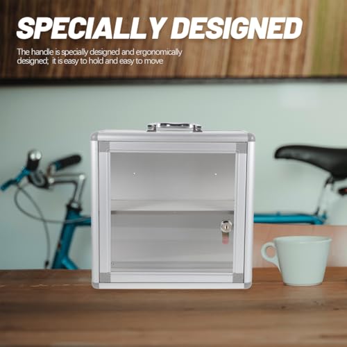 Healeved Medicine Storage Box Wall Hanging Emergency Medicine Box with Lockable Case Large Aid Container Empty for Home Office Kindergarten Outdoor Use