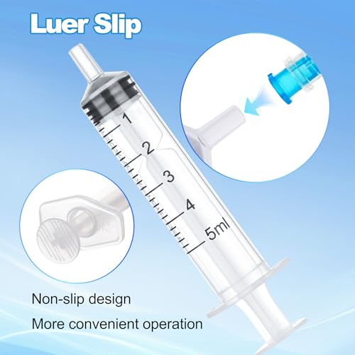 5ml Disposable Luer Slip Syringes Without Needles, 10-Pack - style: 5ml
