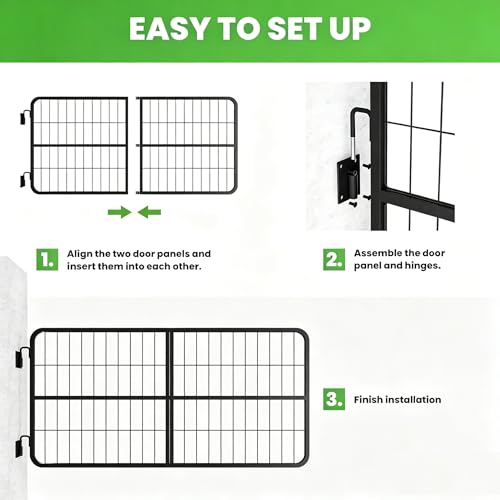 Heavy Duty Horse Stall Gates, Steel Stall Gates for Horse, 48 x 24 in Horses Stall Guard, Easy Install Two Way Door Stall Guard for Horses, Durable Livestock Gate for Barn, Farm