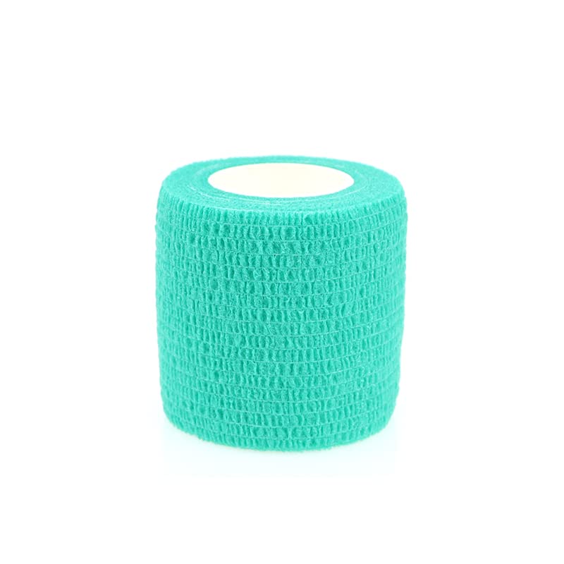 Self Adhesive Bandage Wrap Animal Cohesive Bandage Self Adherent Wrap First Aid Tape for Dogs Cats Horses Birds & Wrist Healing Ankle Sprain (2 Inch Green 12 Rolls) - color: 2 Inch Green 12 Rolls