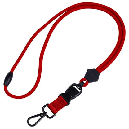 Wisdompro 23 inch Round Cord Lanyard with Safety Breakaway Buckle - color: Red