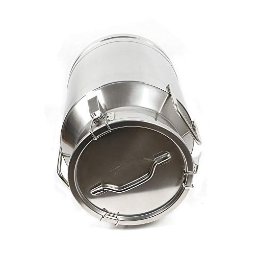 Stainless Steel Milk Can Wine Pail Bucket Jug Keg Oil Barrel Tea 10-60L Option (30L) - size: 30L