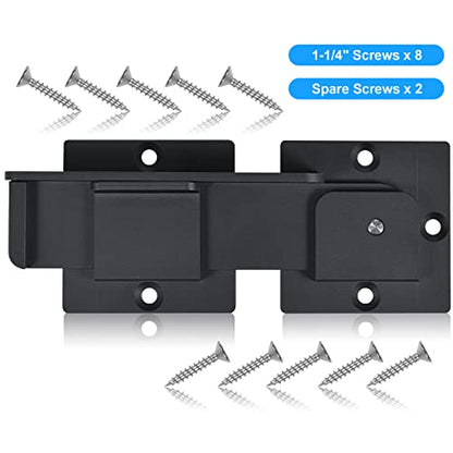 GreaTalent 7.5" Heavy Duty Flip Gate Latch Lock for Wooden Fence Gate | 4mm Thick Solid Aluminum Alloy Adjustable Security Latch with Padlock Hole for Outdoor Barn Shed Yard