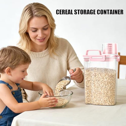 2 Pack 3 Lbs Pet Dog Cat Food Bird Seed Storage Containers for Travel -Pink - color: Pink-3L 2Pack
