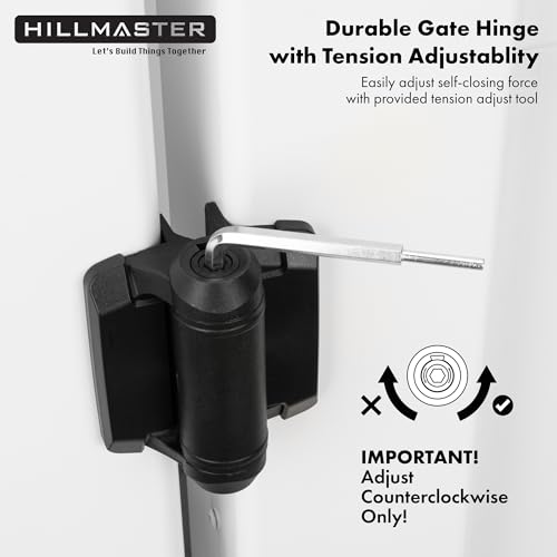 Heavy Duty Self Closing Gate Hinges with Safety Cap,Pool Gate Hinges with Alignment Legs No Rust and Adjustable Fence Hinges Kit for Outdoor Metal Gate,Vinyl Gates,Wood Gate,Black,2 Pack(4 Count) - size: 2 Pack
