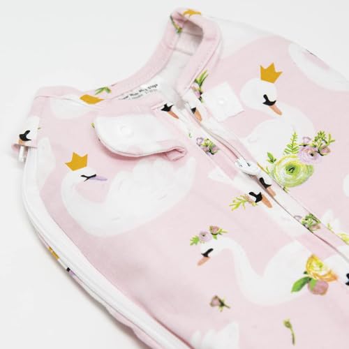Woombie Grow with Me Baby Swaddle, Convertible Swaddle Fits 0-9 Months, Expands to Wearable Blanket for up to 18 Months, Princess Swan - color: Princess Swan, style: Grow With Me