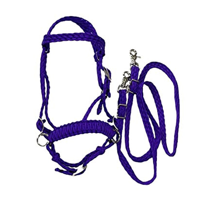 Purple pony bitless bridle pony tack side pull hackamore