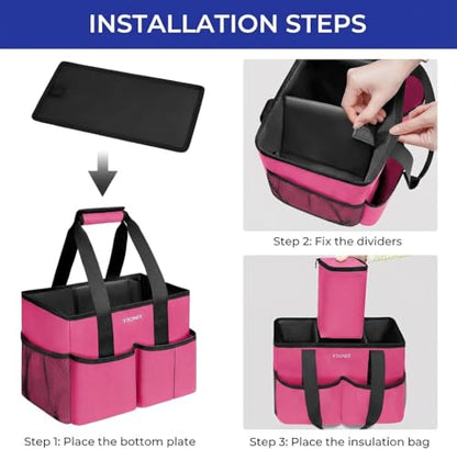 Ytonet Portable Cleaning Caddy with Handle, Water Resistant Cleaning Bag