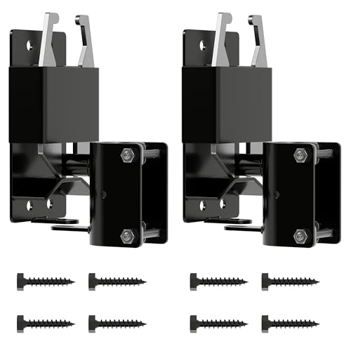 Heavy Duty Two-Way Farm Gate Latch with Padlock Hole, 2 Pack | Two-Way Opening Design; Solid Steel, Weather Resistant; Padlock Compatible; for Farm, Ranch, Pasture, Corral, Stable Gates