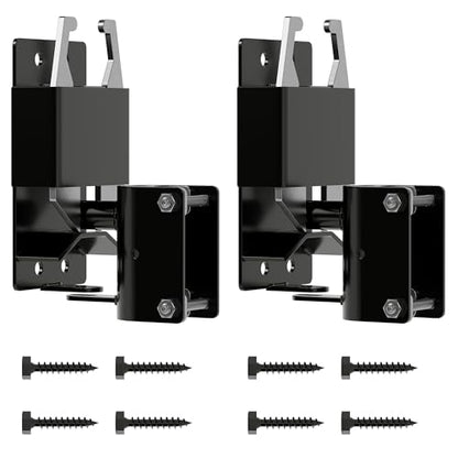 Heavy Duty Two-Way Farm Gate Latch with Padlock Hole, 2 Pack | Two-Way Opening Design; Solid Steel, Weather Resistant; Padlock Compatible; for Farm, Ranch, Pasture, Corral, Stable Gates