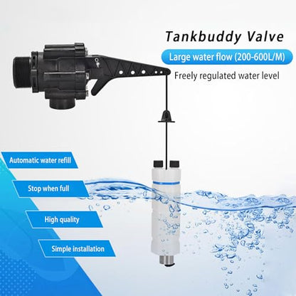 3/4‘’Tankbuddy Valve High Flow Large Water Discharge Float Valve Double Water Level and Adjustable Water Level (0.75 Inch(TB20)) - style: 0.75 Inch(TB20)