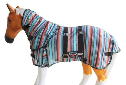 Challenger Miniature Weanling Donkey Pony Horse Foal Summer Fly Sheet Serape 51838 - color: Serape, size: 44 Inches