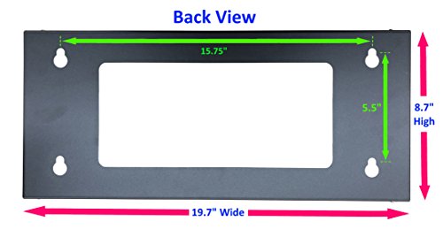 Kenuco 19 Inch Steel Vertical Rack and Wall Mountable Server Rack Mount (Black-2U) - color: Black-2U