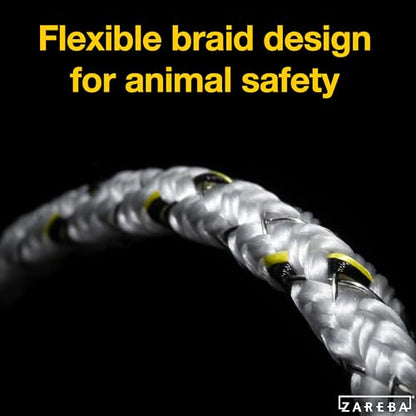 Zareba Elite Electric Polybraid Fence for Horses - 1000 ft, Highly Visible Electric-Horse Fence, 4 Tinned Copper Strands, Polybraid, EL1000C4-Z (Pack of 2) - size: 1000 ft. (Pack of 2)