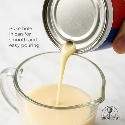 Fox Run Vintage Can Punch Opener, Stainless Steel Can Punch and Saver Lid for 3" Wide Cans