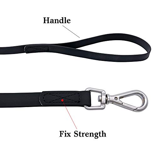 Waterproof Dog Training Leash 50FT 30FT 15FT 10FT 5FT Heavy Duty Recall Long Lead for Large Medium Small Dogs (10FT, Black) - color: Black, size: 10FT