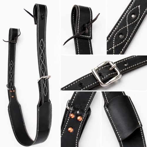 Pro Rider Challenger Western Horse Leather Rear Flank Back Saddle Cinch w/Billets 9758BK