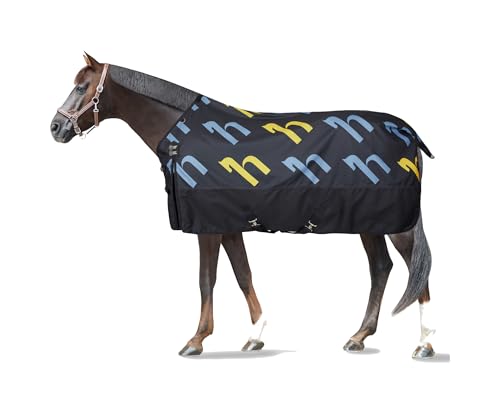HORZE Nevada 1200D Lightweight Waterproof Horse Turnout Sheet with Fleece Lining (No Fill) - Dark Blue - 69 in