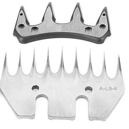 Walfront Sheep Clipper Blade 9 Tooth Straight Swing Replacement for Sheep Goat Shearing Combs Stainless Steel Cutter Head