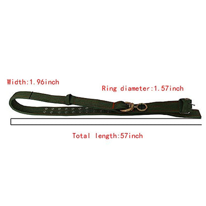 Adjustable Four-Layer Nylon Thickened Cow Collar with 2-Rows Metal Buckle and Traction Chain for Horse, Sheep, Cattle, Dog, Camel (57inch) - color: 57inch