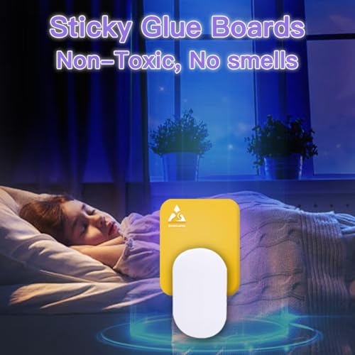 36 Pcs Sticky Refill Glue Cards, Compatible with Safer Home SH502, Dynatrap DT3005W-DS3, DT23005-06, Targets Moth, Fly, Mosquito, Gnat and More, Safe and Super Sticky (Macaron Yellow) - color: Macaron Yellow