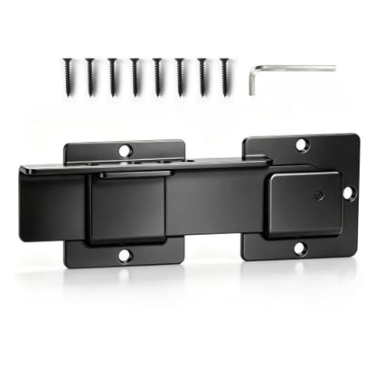 BURMONG 9" Reversible Door Latch with Padlock Hole,Heavy Duty 4mm Aluminum Alloy Adjustable Door Latch for Sliding and Swing Doors, Garages, Sheds, Barn Doors, Wooden Fences, Outdoor Gates