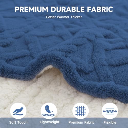 Heated Blanket 50''x60'', Soft Heated Throw Blanket,Blue - color: Blue, size: 5060
