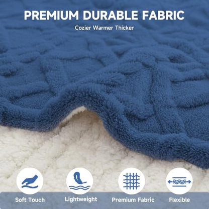 Heated Blanket 50''x60'', Soft Heated Throw Blanket,Blue - color: Blue, size: 5060