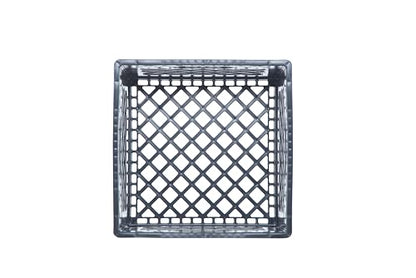 Hudson Exchange 13 x 13 x 11" (16 Quart, 4 Pack) Mesh Commercial Grade Milk Crate Handled Storage Container Tote, Black