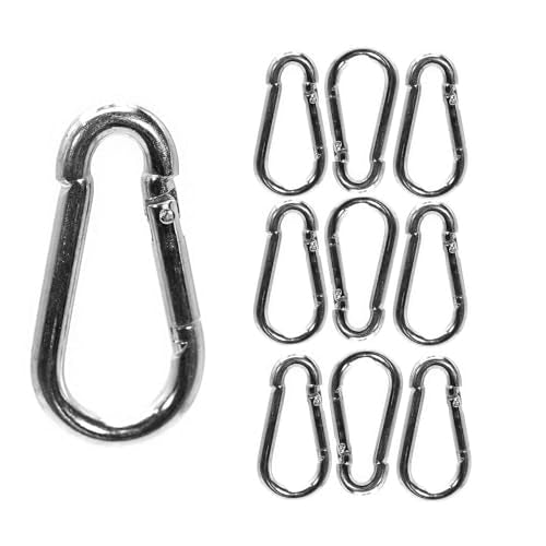 Jeffers Zinc Plated Steel Bucket Hook Spring Snap, Heavy Duty Metal Clip, Chain Connector, Utility Hook for Buckets, Rope, Leash, Farm, Barn, Stable, Hanging Accessories, Outdoor Hardware - 10 Pack - size: 10 Pack