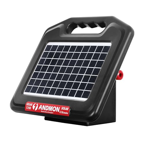 S700 0.76 Joule Solar Electric Fence Charger, Portable and Super Tough - 30 Miles, Keeps Out Predators, Animals