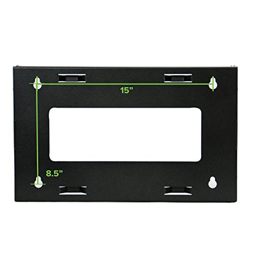 NavePoint 6U Patch Panel Bracket Wall Mount Patch Panel Rack for 19” Networking Equipment – Expandable Mounting Depth 9.5” to 15.5” 4U IT Rack 40lbs Weight Capacity Pre-Assembled - size: 6U
