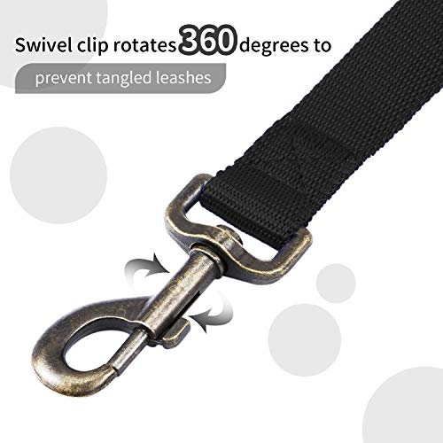 HIKISS Long Dog Leash Obedience Recall Training Agility Lead with Thickening Material for Large Dog - 15ft 20ft 30ft 50ft 100ft Training Leash(Black 15ft) - color: T1:Large Dog Thicken black, size: 15 Feet
