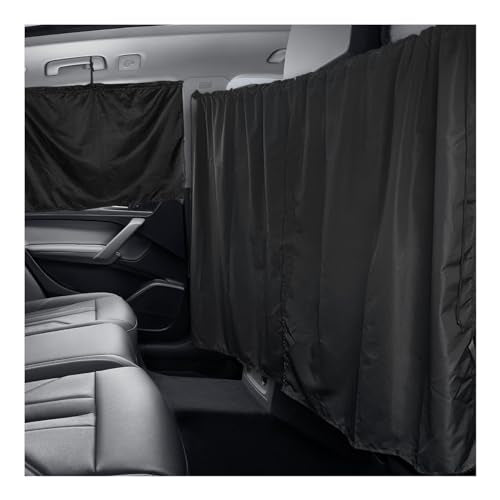 Ohleats 3PCS Car Window Shades, Auto Privacy Divider Curtain with 2 Rear Side Window Shade, Removable Vehicle Sunshade Blocker for Light, Heat, UV Rays, Universal Car Accessories - size: 3 PCS
