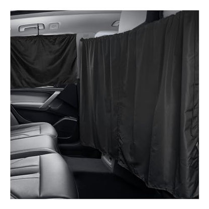 Ohleats 3PCS Car Window Shades, Auto Privacy Divider Curtain with 2 Rear Side Window Shade, Removable Vehicle Sunshade Blocker for Light, Heat, UV Rays, Universal Car Accessories - size: 3 PCS