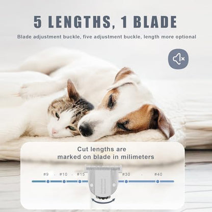 5 in 1 Fine Replacement Blades Compatible with Wahl Bravura Clipper - color: Grey-4