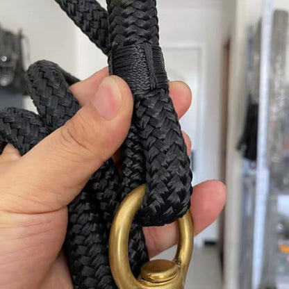 Horse Lead Rope, Double Braided Nylon Horse Lead Line, Lead Rope for Horses with Quick Halter Attachment, Soft Comfort Grip, Barn Horse Tack for Daily Use & Showing (1/2" X 15ft)