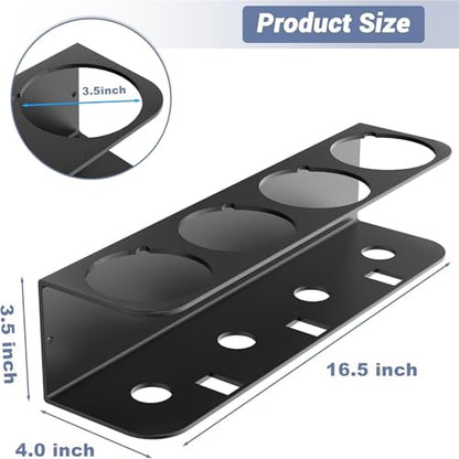 WALMANN Wall Mount Spray Bottle Holder, Metal Spray Can Storage Rack - style: Holds 16 Cans