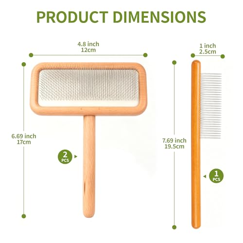 3 Pcs Wool Carders, Hand Card Brushes for Wool Needle Felting Craft Tools