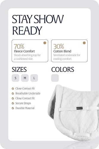 Equinavia Eidsvoll Close Contact Horse Pad, Fit Fleece English Saddle Pad - size: Medium