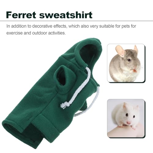 Ferret Clothes Hamster Sweatshirt Guinea Pig Hoodie Hamster Sweater Bunny Clothing Guinea Pig Outfits Small Animal Warm Vest Green S Red Hoodie - color: As Shown 1