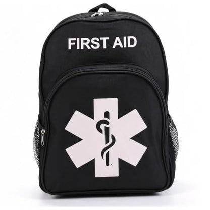 Red Emergency Bag First Aid Backpack Empty Medical First Aid Treatment First Responder Trauma Bags for Hiking Outdoors Travel Camping Pet Dog Cat Daycare (Black White) - color: Black White