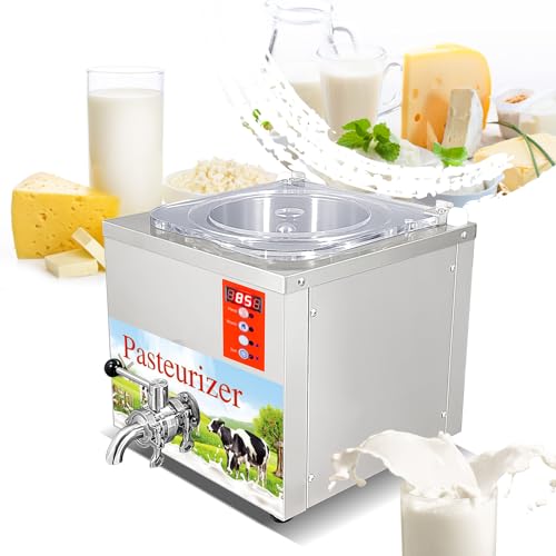 Commercial Milk/Juice Pasteurization Sterilization Machine | 14L Sterilization Equipment For Milk, Juice & More, Food Grade Stainless Steel With 360° Stirring, Auto Washing & Timer